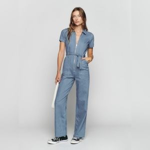 Reformation Cassidy Denim Jumpsuit